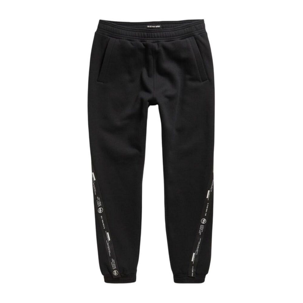 G-Star Mens Branded Tape Slim Joggers / Dark Black